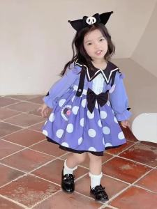 2023 Autumn and Winter New Dopamine Childlike Sanrio Doll Collar Dress