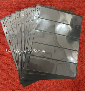 Combo 10 Phơi Tem 5 Ngăn Đen Đựng Tem 2 Mặt