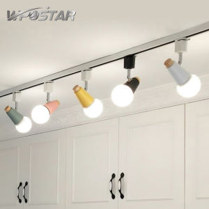 Nordic Modern Minimalist LED Track Light Macaron Spotlight for Clothing Store Shop Exhibition Hall Home Light