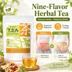 ON SALE Herbal Tea Pure natural nine-component herbal drink targets blood lipid concerns and maintains healthy cholesterol value mild herbal brew COD