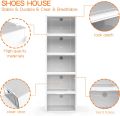 【One Cat Shop】6Pcs Large Transparent  Foldable Storage Box Plastic Shoes Box Stackable Storage Organizer. 