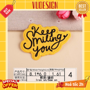 Sticker Dán Vải Sticker Ủi Thêu Quần Áo Balo Túi Mũ Câu Chữ Slogan Tiếng Anh Cute Vudesign