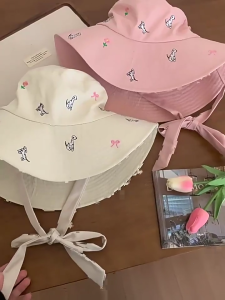 Casual Wear Caps Embroidery Puppy Sports Hat Sunshade Fisherman Hat Fashion Bucket Hat for Travel Fitness Workout