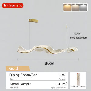 SOLO Modern Acrylic Ribbon Led Chandelier Dining Room Pendant Light Ceiling light Home Decor Kitchen Hanging Lamp