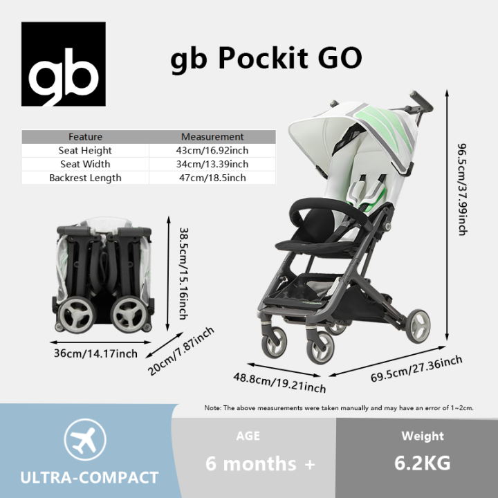 GB Pockit pro Pockit GO safety pocket cart baby stroller