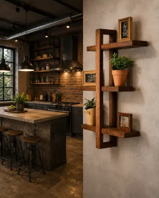 wall mounted solid wooden shelves with adjustable and stackable design with options for Two or Three Layers floating wooden shelves wall organizer modern wall shelf rustic wooden shelf minimalist shelf scandinavian shelf japandi shelf luxury wall decor d