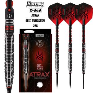 HARROWS STEEL TIP DARTS - 23G ATRAX 95% TUNGSTEN STEEL TIP DART