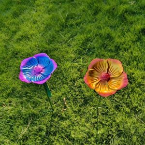 HENRYQ Large Capacity Flower Shaped Bird Bath Iron Durable Bird Bathtub Bird Food Dispenser Convenient Bird Feeding Dish Courtyard