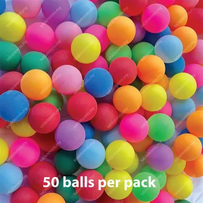 No Logo Colourful Table Tennis Ball 40mm for Lucky Draw Activities Games Bola Ping Pong 50 per pack