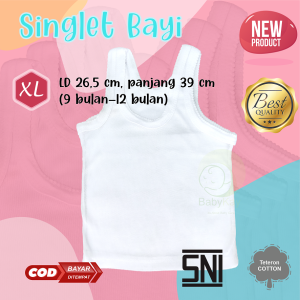 Kaos Dalam Bayi Singlet Bayi Kutang Bayi Murah Ukuran S M L XL