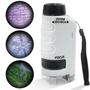 【New Arrival】 Kids Microscope Lab Set with LED Light Battery Powered Educational Toy for Learning & Exploration