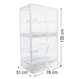 กรงนก กรงกระรอก กรง 3 ชั้น ซี่ห่าง 1.5 ซม. มีประตูเข้าออกง่าย ฐานยกสูง มีที่ให้อาหาร แข็งแรง ทนทาน