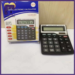 1Pcs Acacia AA-9633-12S 12 DIGITS LCD ELECTRONIC CALCULATOR Original Solar energy Big Display