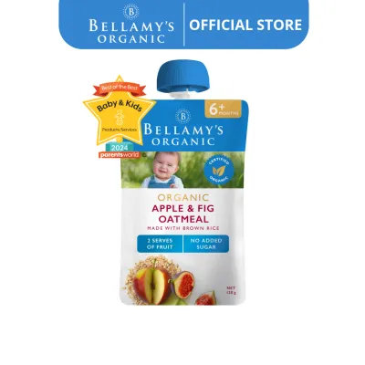 Bellamys Organic Apple & Fig Oatmeal 120g