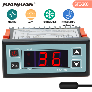 STC-200 Thermoregulator Temperature Controller Refrigerator Defrosting Alarm Thermostat Regulator Heating Control 220V