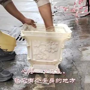 Square Cement Flowerpot Mold Plastic Cement Homemade Flower Model Landscaping Flowerpot Making Template