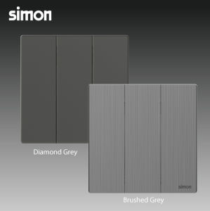 SIMON[European Brand] M7 Series Brushed Grey & Diamond Grey Switch / Switches & Socket Outlet 1 gang 2 gang 3 gang 4gang