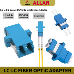 ALLAN LC to LC Fiber Optic Coupler Adapter LC Coupler Duplex Singlemode (SM) Fiber Optic Cable Adapter LC-LC Duplex Single Mode Connector