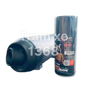 Sơn xịt chịu nhiệt chống cháy màu đen mờ 300ml - Sơn pô xe máy ô tô - Sơn Samurai chịu nhiệt H2 màu đen Trạm Xe 1368