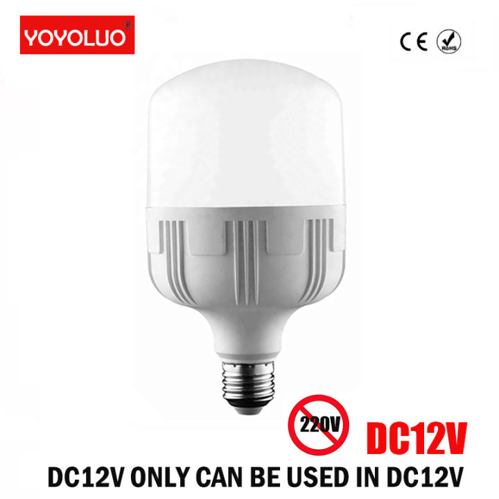 12V DC E27 LED Bulb 3W 6W 9W 12W 15W 18W 24W 36W Lampada 12 Volt