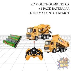 Mainan Remote Control Truck Molen Dump Truck Mixer Skala 1:20 6Channel 27Mhz Baterai Cas 3.7Volt