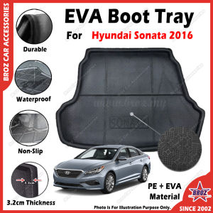 For Hyundai Sonata EVA Copolymer Car Boot Tray Luggage Cargo Trunk Tray Dulang But Kereta 汽车后箱垫