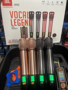 【COD】NEW JBL-980S Rechargeable 4 IN 1 Handheld Wireless Microphone 4 Handheld Wireless Metal Microphone Distansya 150m With MIC Storage bag