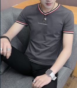 Áo phông nam tay ngắn cổ tim dáng ôm body LIVATA NA574