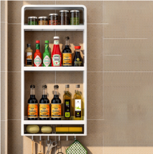 Kệ Tủ Dán Tường 4 Tầng Đựng Mỹ Phẩm Đồ Dùng Phòng Tắm Gia Vị Nhà Bếp Đa Năng Tiện Lợi