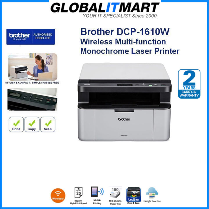 Brother Printer DCP-1610W Print, Scan, Copy, (Brought to you by GLOBAL IT MART PTE LTD) 1610