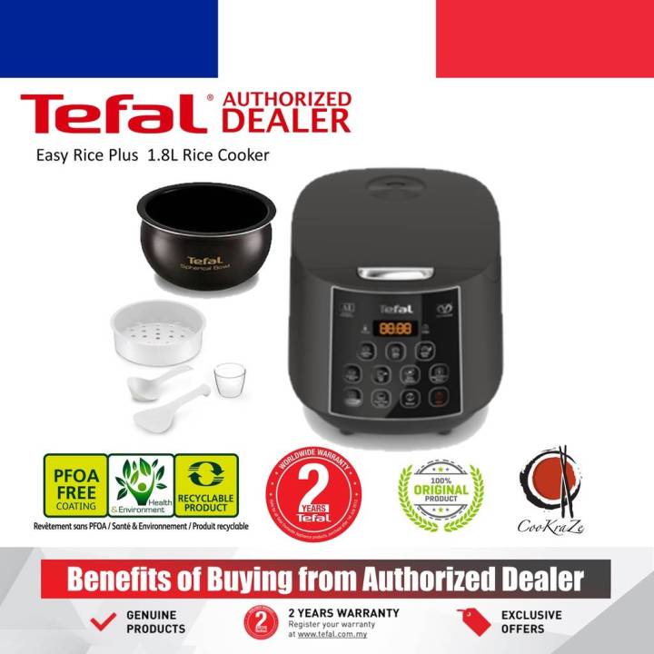 Tefal Easy Rice Plus 1.8L 10 Cups Rice Cooker RK736B RK736B65 Periuk