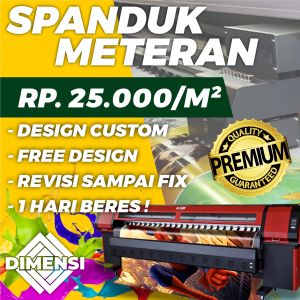 CETAK SPANDUK FLEXY FRONLITE BANNER BALIHO 280 GSM FREE DESAIN CUSTOM HARGA METERAN TERMURAH