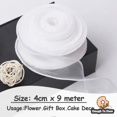 Silky Ribbon Reben Riben Gift Satin Organza Mermaid Flower Bouquet Birthday Bunga Hadiah Cake Hantaran Event 丝带