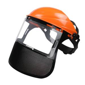 PL XXHZ Garden Grass Trimmer Safety Helmet Hat With Full Face Mesh Protective Mask For Logging Brush Cutter Forestry Protection [MY]