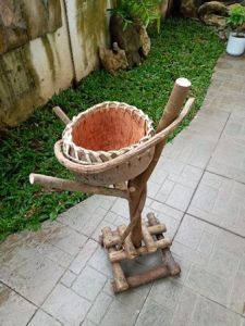 Coco Husk Plant Stand - Single