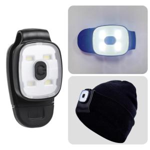 [Cheerfulhigh] Đèn Đội Đầu Sạc được 3 chế độ ánh sáng cầm tay đèn kẹp đa chức năng IPX4 không thấm nước để câu cá đi dạo đêm