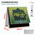 Year 2026 Kalendar Hijrah Table Calendar Desktop Flip Calendar Islamic Kalendar Islam Cuti Raya Waktu Solat Malaysia Holiday. 