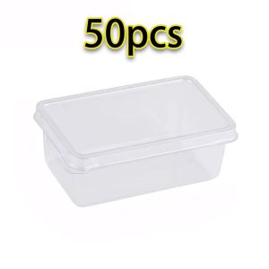 BESTIT Disposable Handmade Tiramisu Box Transparent Rectangular Western Dessert Mousse Mold Gifts DIY Mousse Tray