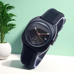 Promo !!! Jam Tangan Wanita Fosll Terbaru - Tanggal Aktif - Tali Rubber Elegant