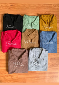 SETELAN CROP KNIT 7/8 / SETELAN KNIT kerah / ONESET Crop 7/8 WANITA TERBARU