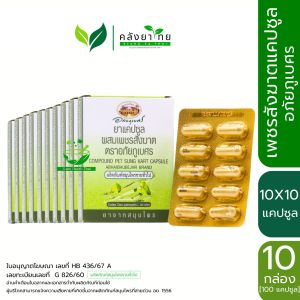 แคปซูลเพชรสังฆาต อภัยภูเบศร ขนาดบรรจุ 10 แคปซูล (แผง) 10 แผง