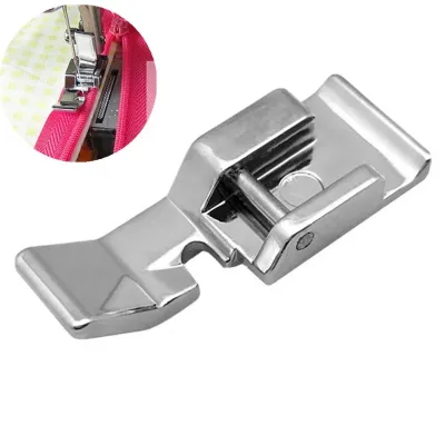 Domestic Snap On Sewing Machine Parts Clip-On Zip Zipper Foot 7306-3 (Narrow Right) #611406002 for Brother Singer 7YJ117-1