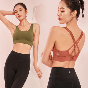 Aoyi sports underwear womens shockproof running adjustable beautiful back bra professional yoga clothes vest with chest pad summer