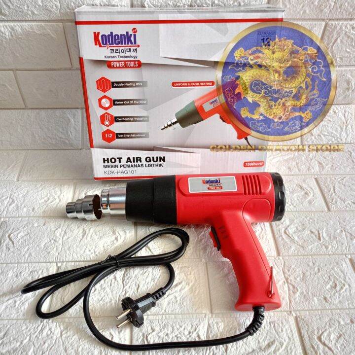 Heatgun Air Hotgun Mesin Pemanas Heat Gun Hot Gun Kodenki Watt Lazada Indonesia