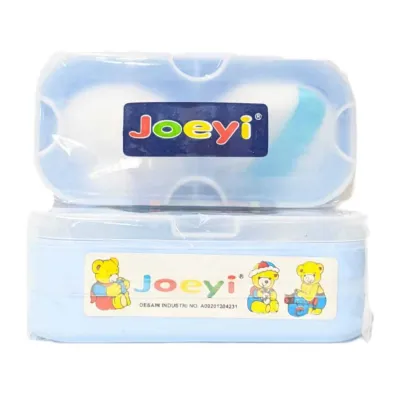 JOEYI Tempat Bedak Bayi Anti Pecah 2 Puff Wadah Tabur Bayi 2in1 Peralatan Mandi Bayi