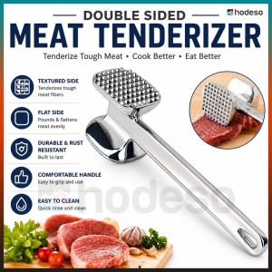 Hodeso Meat Tenderizer Hammer Double Sided Tenderizer for Meat Steak Beef Pork Chicken Kitchen Tool