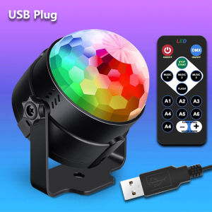 ✨ Lampu Disko Khusus Pencahayaan Bunyi Diaktifkan Lampu Disko Bola Projektor Lampu Pesta Lampu DJ Bar Christmas Hom