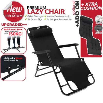 Lightweight Recliner Foldable Lazy Chair Adjustable Level Lounge Bed for Office Balcony Garden Beach Camping 折叠懒人椅