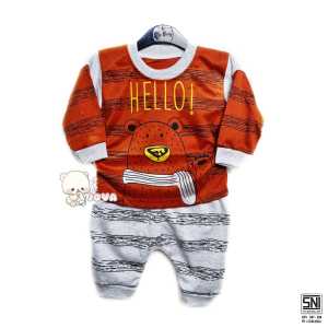 JOVA BAJU BAYI LAKI LAKI SETELAN ANAK COWO LUCU STELAN COWOK 6 12 BULAN KEREN TRENDY KEKINIAN BEAR TANGAN PANJANG