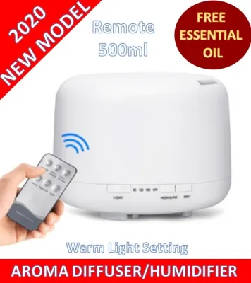 ⭐[TIME SALE] 500ML WHITE DIFFUSER Humidifier Ultrasonic Aroma Diffuser / Essential Oil Diffuser Quite Warm Light/ 7 Different Light